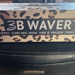 Beach waver triple barrel, curling iron leopard color