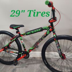 2021 SE Bikes DBLOCKS BIG RIPPER 29" Green/Red Camo BMX Bike ,29" tires bike is like New less than 5 miles total, 
