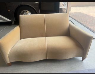 Donghia Designer Loveseat – Modern Curved Sofa