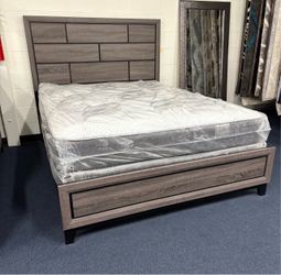 Queen bed frame w/ mattress included