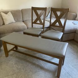 Dining Chairs and Bench Set