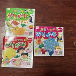 Daiso Origami Books (English And Japanese) 3 Pack With Paper