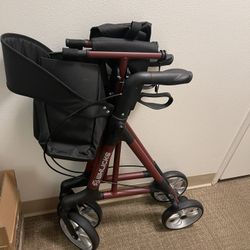 4М-Foldable Rollator Walker for Seniors, Height Adjustable