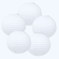 36 Pieces 8” White Round ChinesePaper Lanterns For Party Wedding Baby Shower Bridal Shower Home Decorations Suppliers