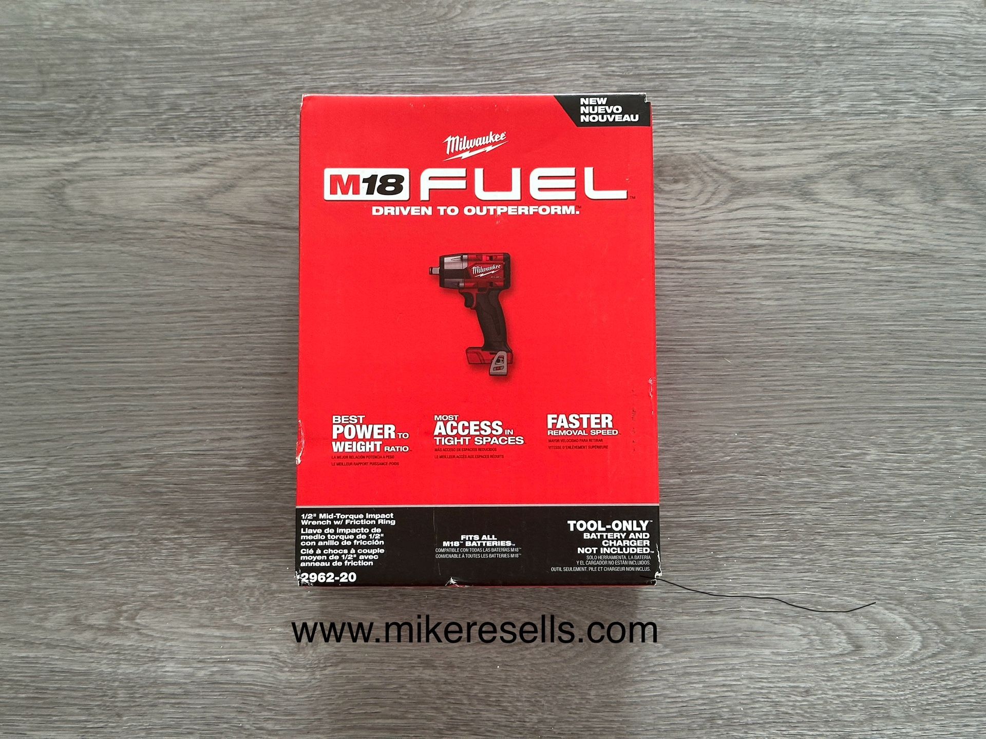Milwaukee M18 Fuel 1/2” Mid Torque Impact Wrench (2962-20)