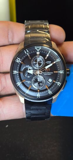TechnoMarine Ocean Quantum Chronograph Rose Gold Black Men's TM-318122