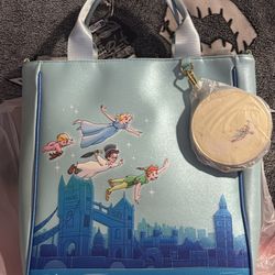 Loungefly Disney Peter Pan you can fly glow tote bag