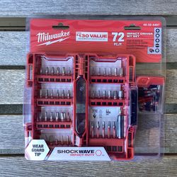 Milwaukee SHOCKWAVE Impact Duty Bit Set (72-Piece). Brand NEW.