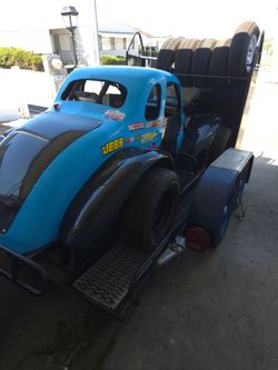 Legend Car Race Car on Trailer