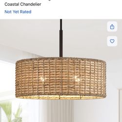 Jolene 4-Light Matte Black Coastal Chandelier