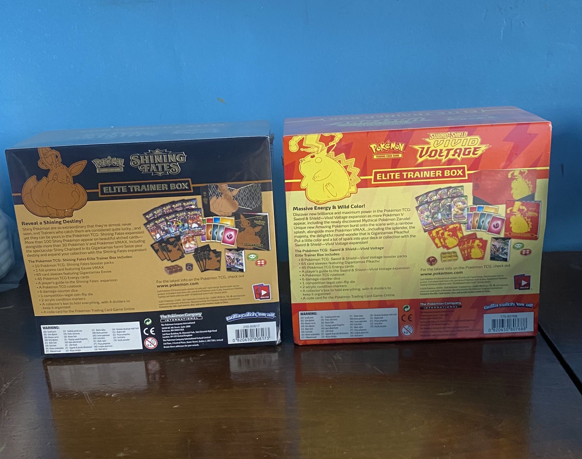 Pokemon ETB Shining Fate And Vivid Voltage