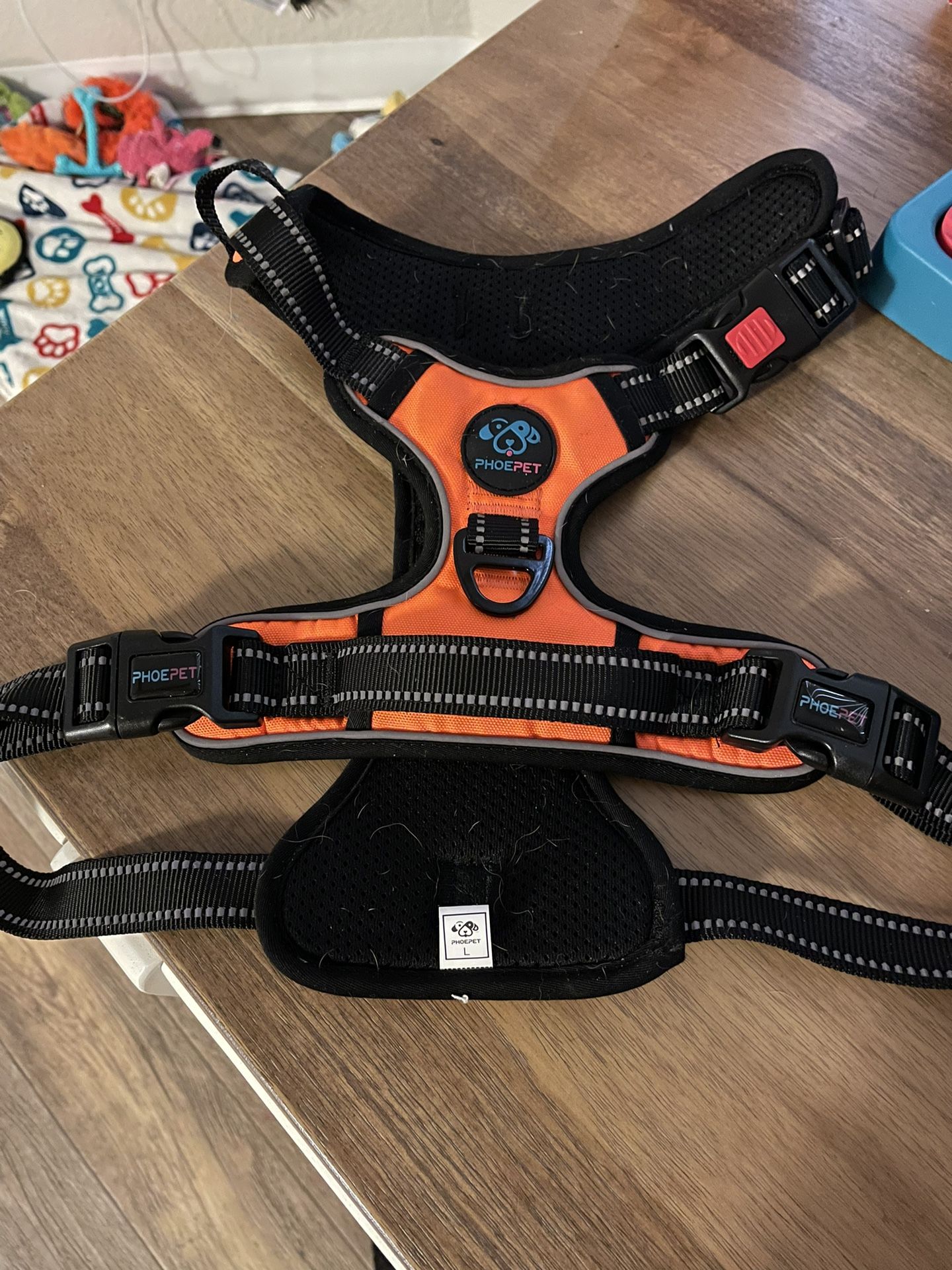 PhoePet Large Dog Harness High-visibility Orange