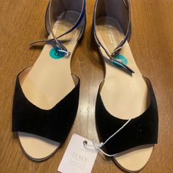 A Giannetti Black Flat Shoes 