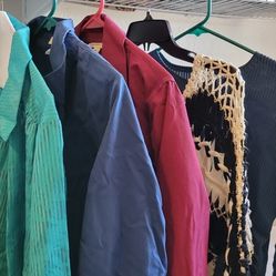 Women's Long Sleeve Button Down Dress Shirts Size Medium