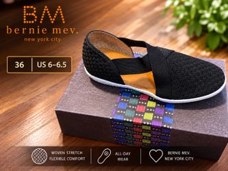 Bernie Mev. Layla Black Woven Stretch Flats | EU 36 / US Women’s 6–6.5 | New with Box