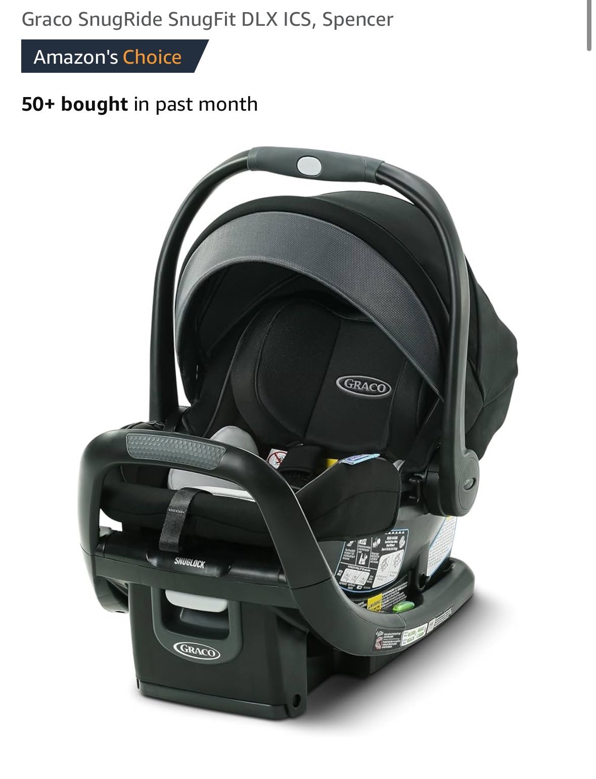 NEW! Graco Snugride Snugfit DLX Infant Car Seat