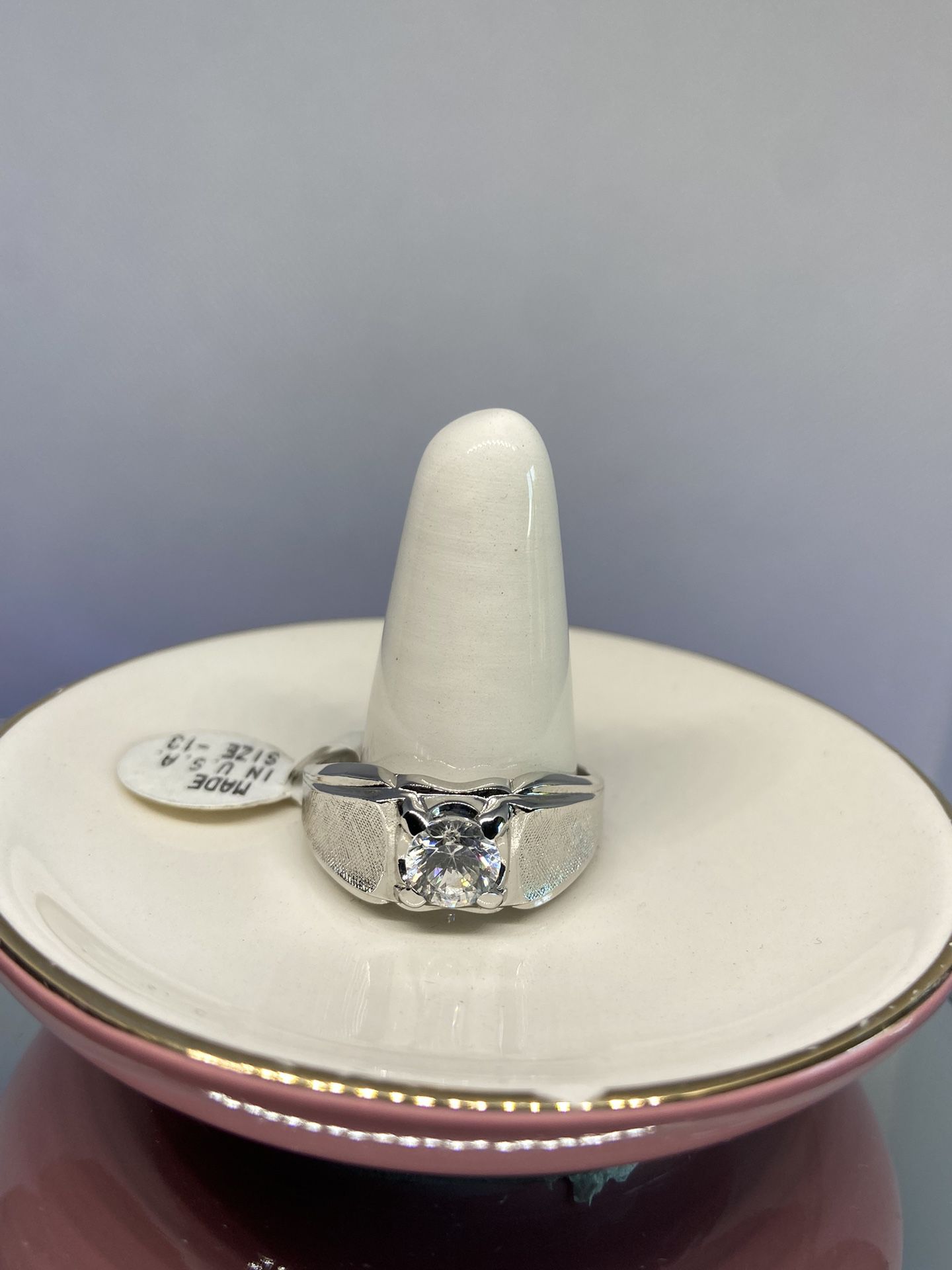 Gorgeous Vintage Lindenwold Fine Jewelry  Sterling CZ Wedding Ring