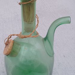 Vintage Hand-blown Glass Wine Decanter