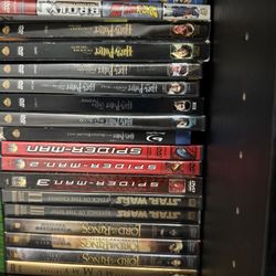 STACK OF DVDs