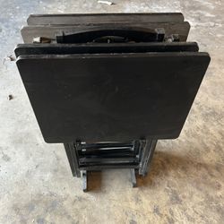 4 Tv Tray With Stand Cash Only