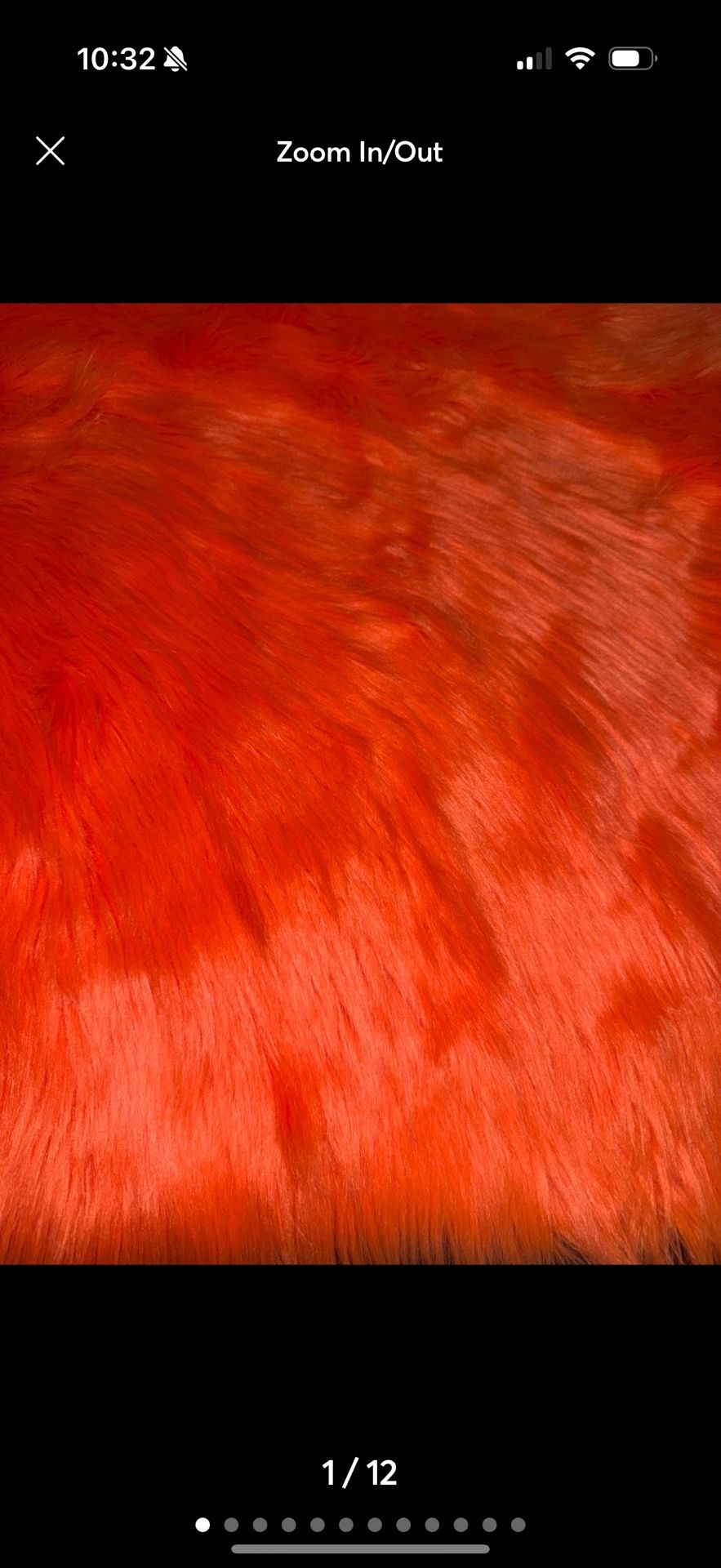 shaggy faux fur orange rug