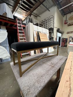 Suede bench