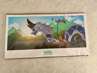 NEW Sealed Disney Raya & The Last Dragon Art Print 2021
