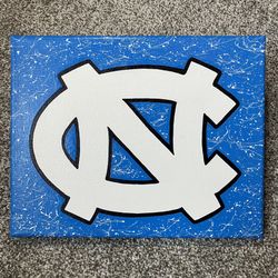 North Carolina Tar Heels Hand Painted Canvas 8x10