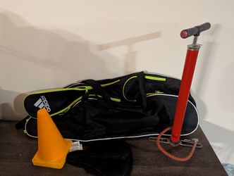 Adidas Softball Bag, Cones, Bike Pump and Soft Seat