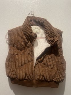 Brown corduroy two pockets cropped size Large women’s