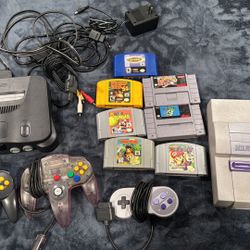 SUPER NINTENDO/ NINTENDO 64 BUNDLE WITH GAMES