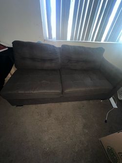 2-Piece Dark Brown Couch Set – Needs Cleaning/Shampooing – Pickup Only