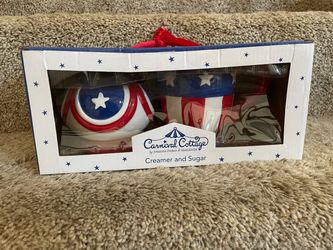 Johanna Parker Patriotic Cream and Sugar Set