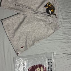 Gray Bape Shorts Brand New 