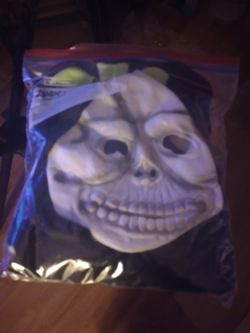 Halloween Costume Skull Mask With Skeleton Top