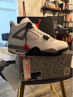 Air Jordan 4 White Cement 2025 (GS) Size 6Y Brand New