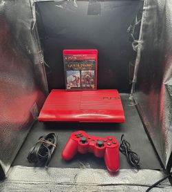 Sony PS3 Super Slim Garnet Red 500GB God of War Collection Bundle CECH-4001C