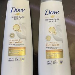 x2 @ DOVE DermaCare Anti Dandruff Shampoo Dry Scalp Pyrithione Zinc Itch Relief