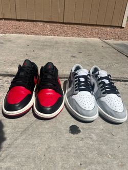 Jordan 1 low bred sail and og baron size 7.5 and 8 $80