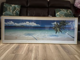 Large Framed Beach Wall Picture
