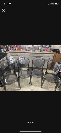 Parisienne Chair By Calligaris Transparent Smoke Grey Set 