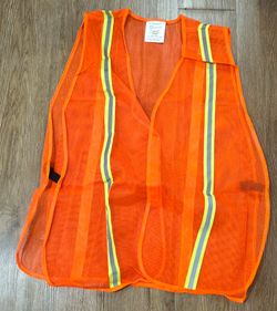 Orange Safety Vest Reflective Stripes