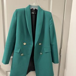 Zara green blazer