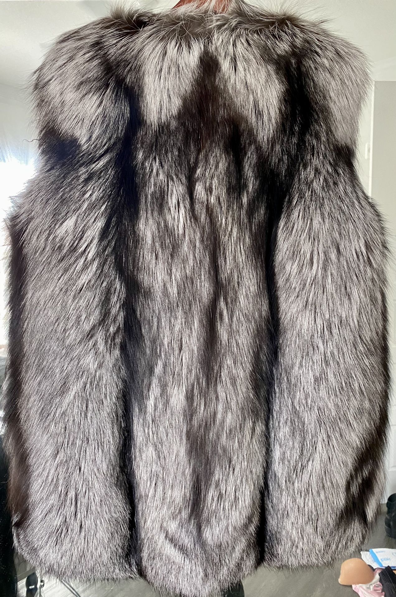 Unisex Fox Silver Fur Vest