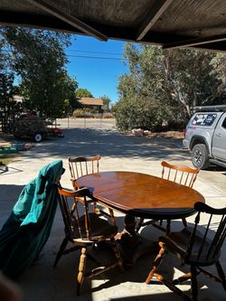 Wood table and chairs