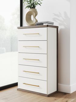Mazilar Brown/White Chest of Drawers