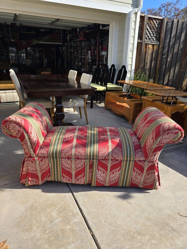 Floral Upholstered Window Bench
