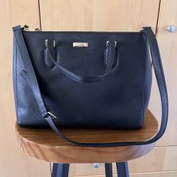 Kate Spade Black Pebbled Leather Leighann Tote - New - Authentic