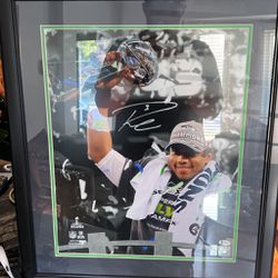 Russel Wilson Signed SUPER BOWL POSTER