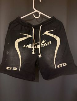 Black and white Hellstar shorts size L